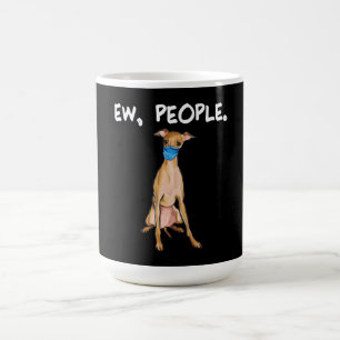 Caneca De Café giz italiano de galinha nova pessoas vestindo más