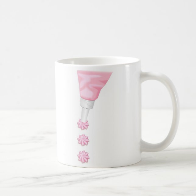 Caneca De Café Glacé Rosa Rosetas (Direita)