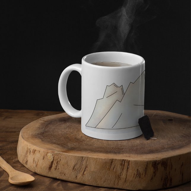 Caneca De Café Glaciar Ártico Minimalista (Criador carregado)