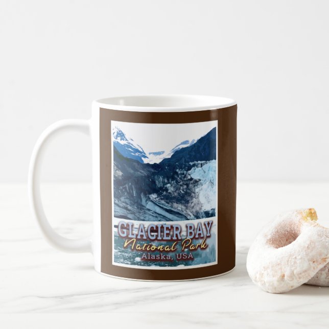 CANECA DE CAFÉ GLACIER BAY NATIONAL PARK - ALASKA ESTADOS UNIDOS (Com Donut)