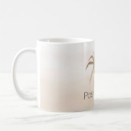 Caneca De Café Glam Dourado Tropical Palm Tree Ombre