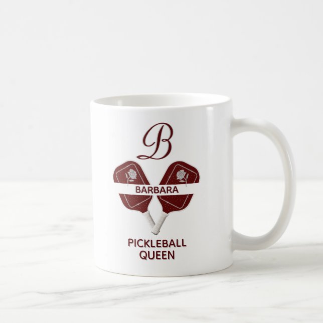 Caneca De Café Glam Glit Pickleball Queen Paddles (Direita)