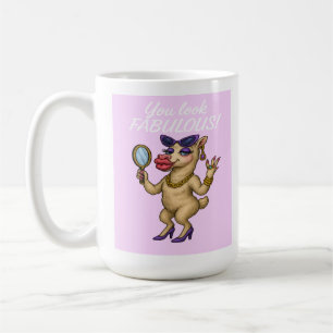 Caneca De Café Glam Lama - Fabuloso de Cabeça a Hoof