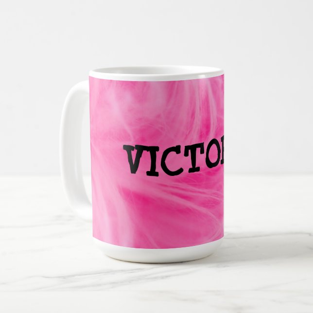 Caneca De Café Glam Pink Girly Design  (Frente Esquerda)