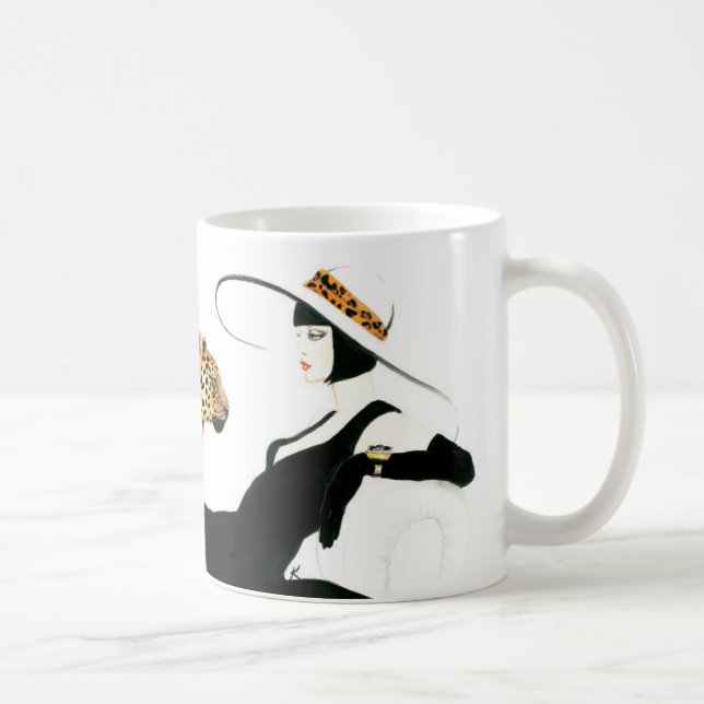 Caneca de café Glam retro do art deco (Direita)
