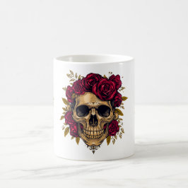 Caneca De Café Glam Skull Mug | Elegant Gothic Halloween Cup