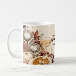 Caneca De Café Glamoroso Disco Dia de Ação de Graças entre Amigos