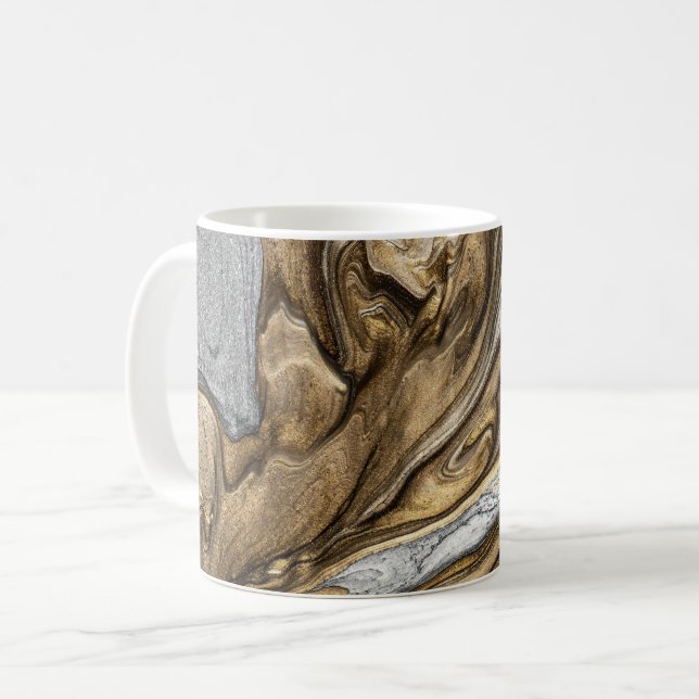 caneca de café glamour 002 cores marrons líquidas (Frente Esquerda)