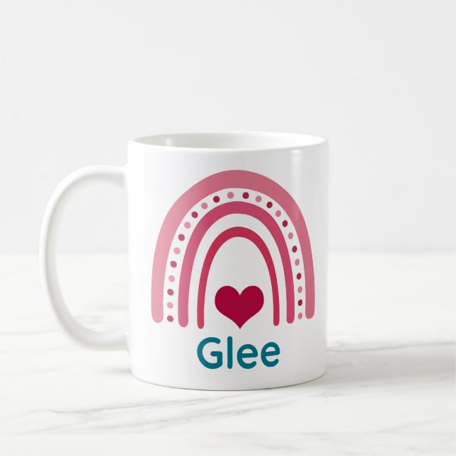 Caneca De Café Glee Viva Magenta Boho Arco-Íris (Esquerda)