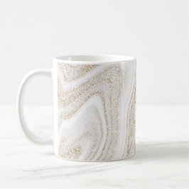 Caneca De Café Glitor de ouro branco-quic moderno