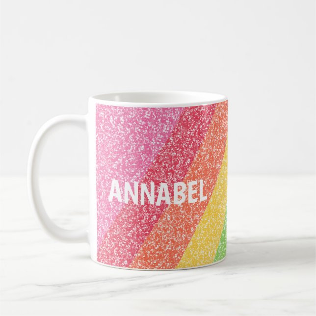 Caneca De Café Glitter Brilhante Brilhante Esclita Nome Personali (Esquerda)