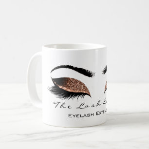 Caneca De Café Glitter Café de Beauty Studio de Extenção de Ey