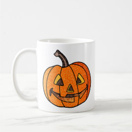 Caneca De Café Glitter Jack O'Lantern