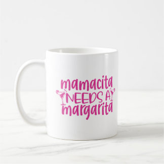 Caneca De Café Glitter Rosa Mamacita Precisa De Margarita Engraça