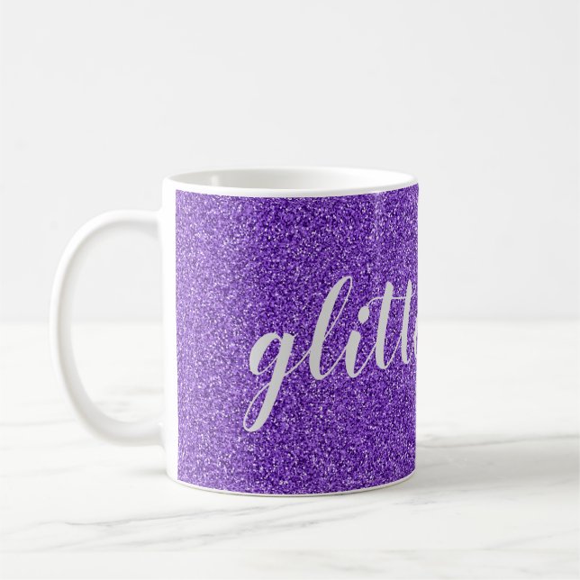 Caneca De Café Glitter Roxo Roxo (Esquerda)