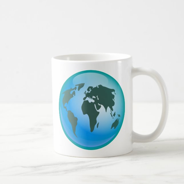 Caneca De Café Globo do mundo (Direita)