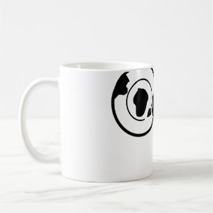 Caneca De Café Globo negro adiciona nome monograma detalhes viage