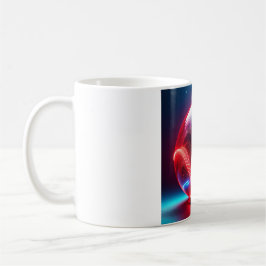 Caneca De Café Globo Vermelho Reflexivo Transparente Com Explosõe