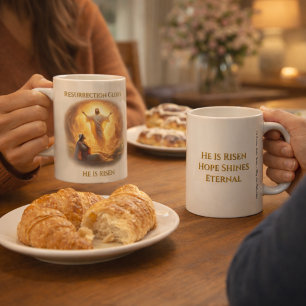 Caneca De Café Glória da Ressurreição – Ele Ressuscitou Inspirado
