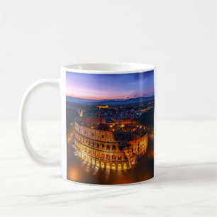 Caneca De Café Glória Dourada do Coliseu Romano