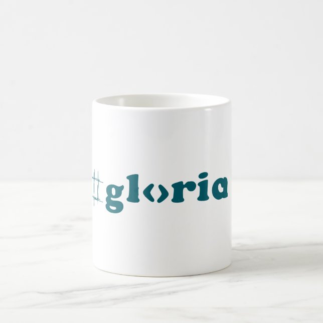 Caneca De Café Gloria Typografia Coffee Mug (Centro)