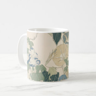 Caneca De Café Glórias da Manhã em Flores e Buds por Hokusai