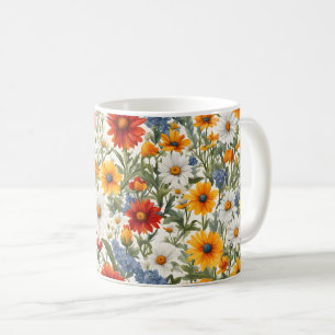 Caneca De Café Glorioso Flores Selvagens