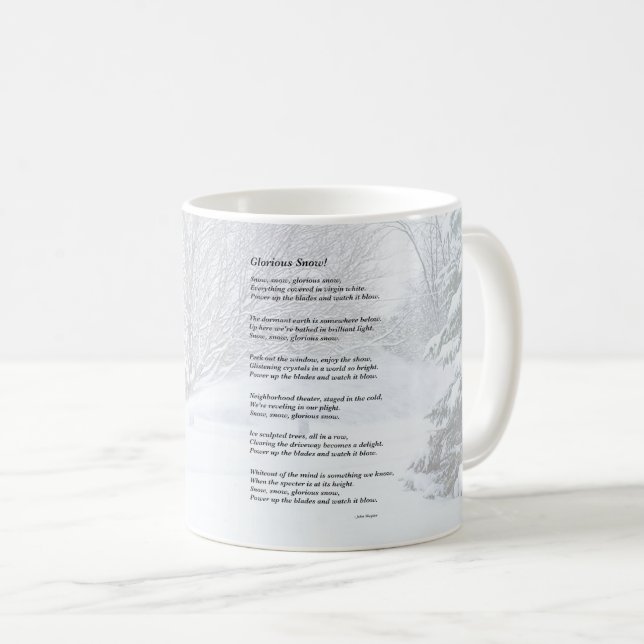 Caneca De Café Glorioso Poema Sazonal da Neve (Frente Esquerda)