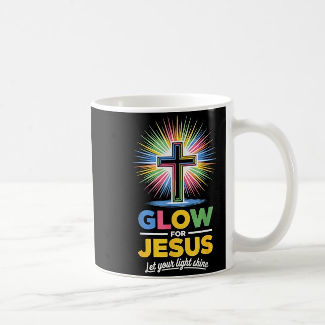 Caneca De Café Glow For Jesus Christian Faith  (Direita)