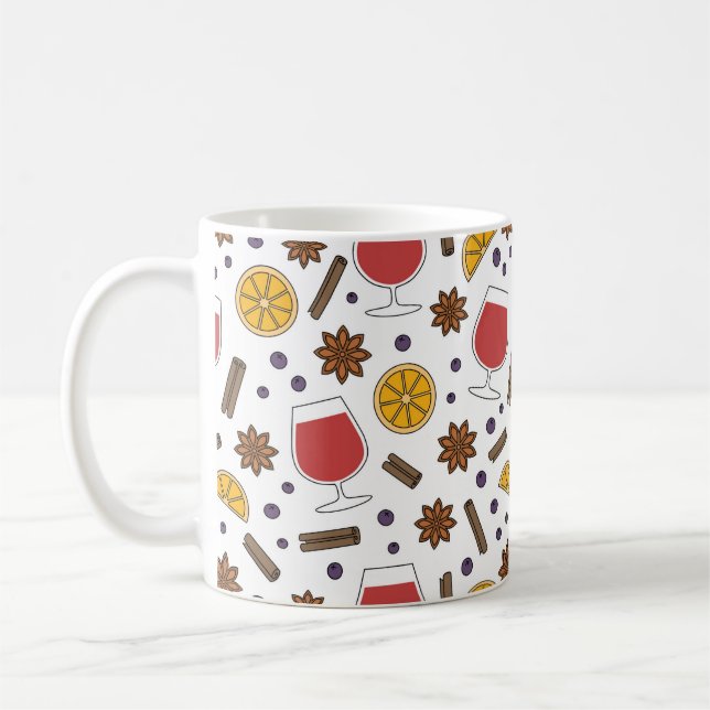 Caneca De Café Gluhwein, natal, ingredientes para bebidas quentes (Esquerda)