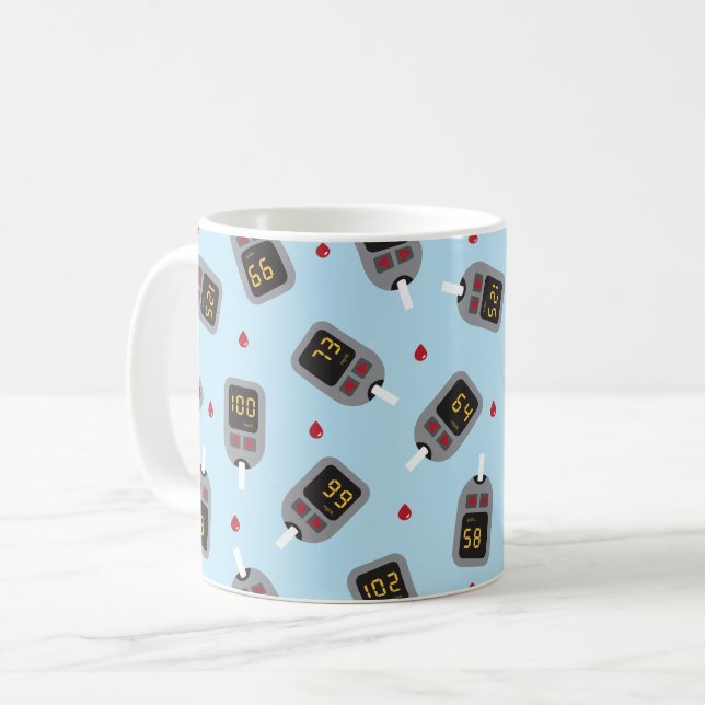 Caneca De Café Glukômetro (Frente Esquerda)