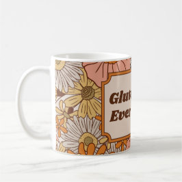 Caneca De Café Gluten Livre Tudo Laranja e Estética Marrom