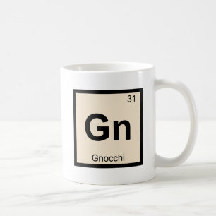 Caneca De Café Gn - Gnocchi Química Símbolo da Tabela Periódica