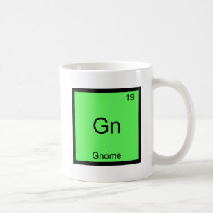 Caneca De Café Gn - Gnome Funny Chemistry Elemento Símbolo T-Shi