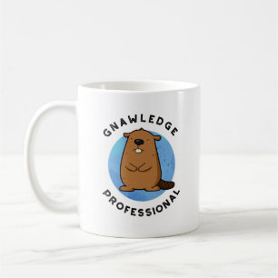 Caneca De Café Gnawledge Professional Funny Beaver Pun