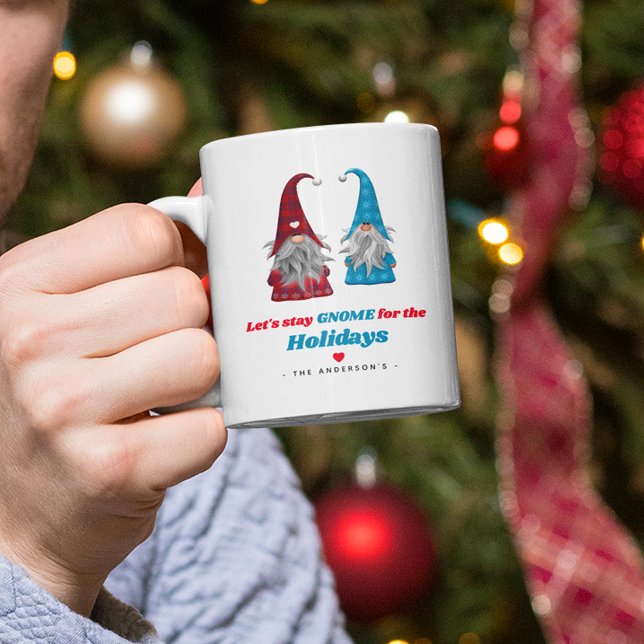 Caneca De Café "Gnome do Vamos para o Natal dos Feriados" (Criador carregado)