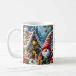 Caneca De Café Gnome for Christmas Personalized