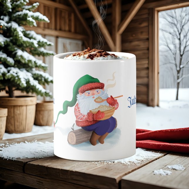 Caneca De Café Gnome sueco Jultomten Fika | (Criador carregado)