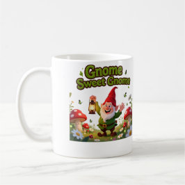 Caneca De Café Gnome Sweet Gnome Whimsical Garden Gnome Graphic