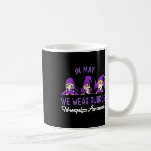 Caneca De Café Gnome Visto Fita Roxa Fibromialgia Dor Awarene