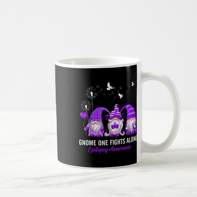 Caneca De Café Gnomes One Fights Epilepsy Awareness Alone  (Direita)