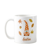 Gnomo bonitinho de Ação de Graças com abóbora pers