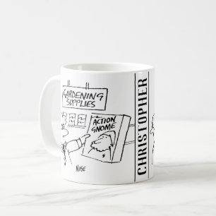 Caneca De Café Gnomo de Ação no Jardim