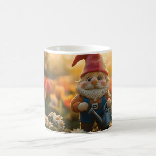 Caneca De Café Gnomo de Jardim Adorável com Água Doce
