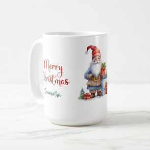 Caneca De Café Gnomo de Natal escandinavo moderno com presentes