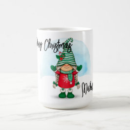Caneca De Café Gnomo de Natal Personalizado