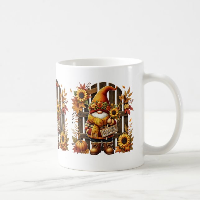 Caneca De Café Gnomo de Outono (Direita)