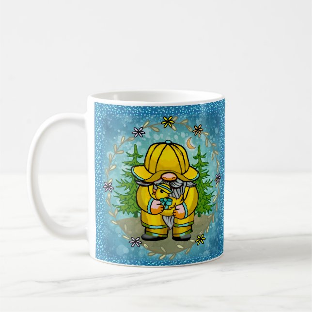 Caneca De Café Gnomo do dia chuvoso  (Esquerda)