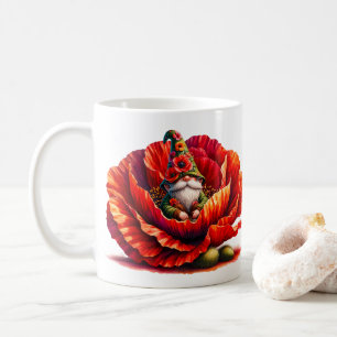 Caneca De Café Gnomo do Jardim de Aquarela Whimsic