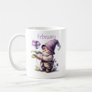 Caneca De Café Gnomo do Jardim do Mês de Nascimento Personalizado